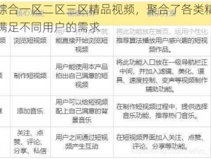 奇米综合一区二区三区精品视频，聚合了各类精彩视频，满足不同用户的需求