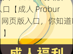 成人Proburn网页版入口【成人 Proburn 网页版入口，你知道吗？】