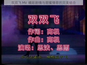 双双飞 MV  精彩剧情与甜蜜情歌的完美结合