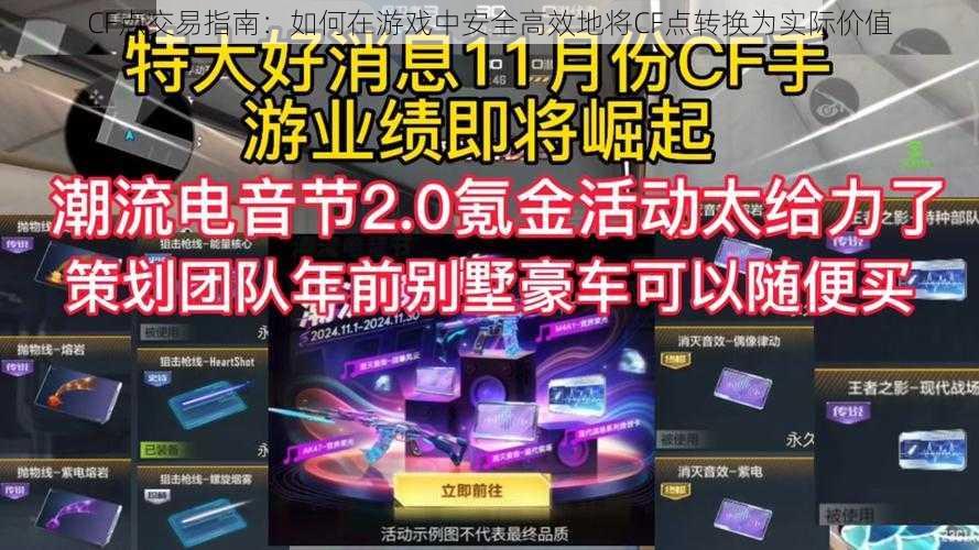 CF点交易指南：如何在游戏中安全高效地将CF点转换为实际价值