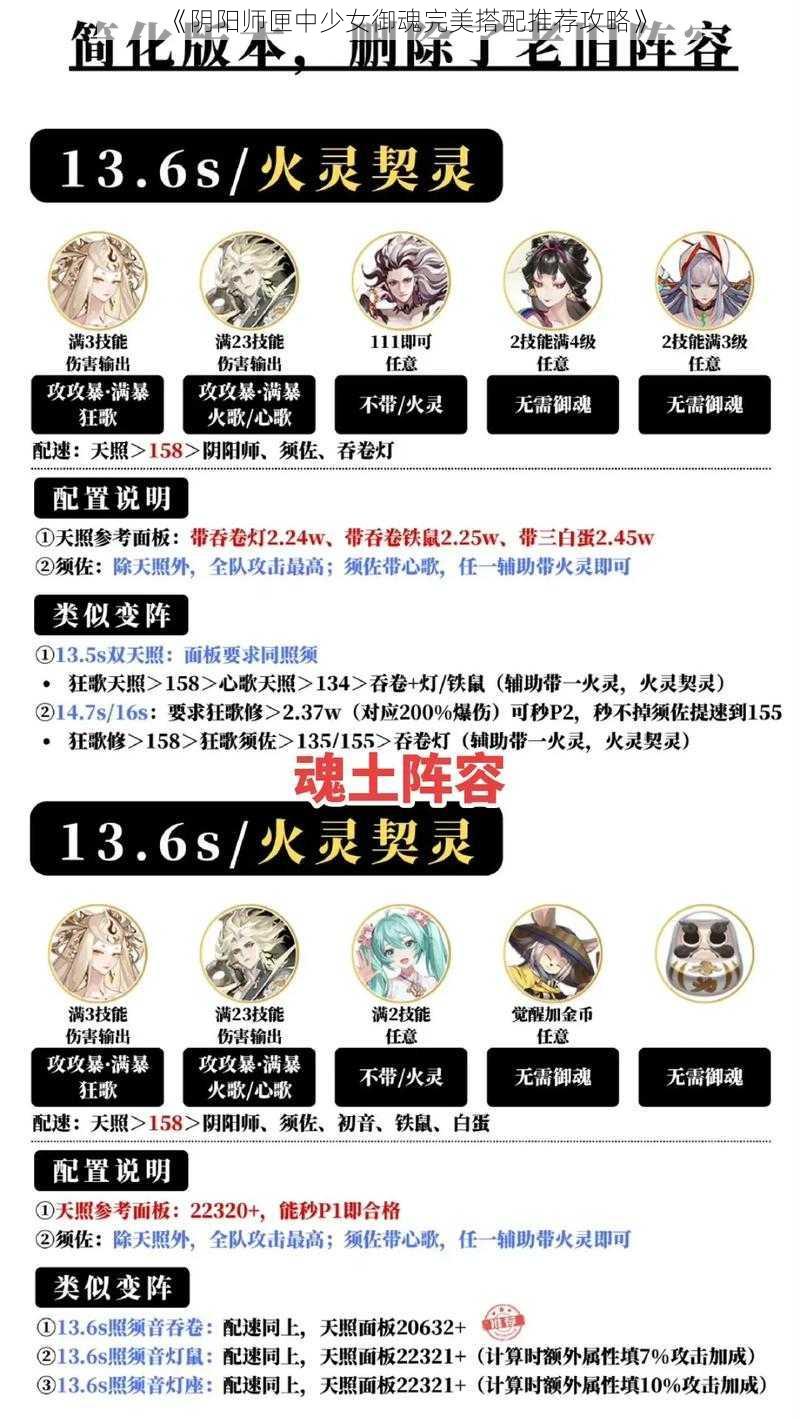 《阴阳师匣中少女御魂完美搭配推荐攻略》