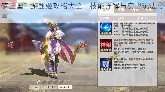 梦三国手游甄姬攻略大全：技能详解与实战玩法分享