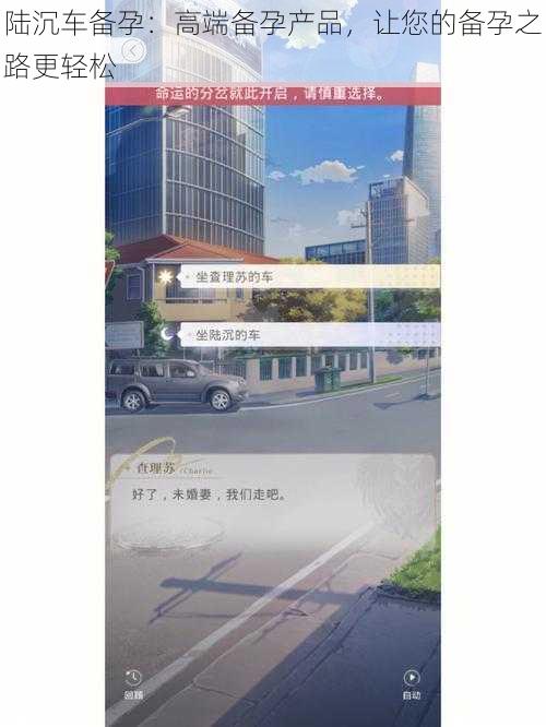 陆沉车备孕：高端备孕产品，让您的备孕之路更轻松