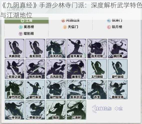 《九阴真经》手游少林寺门派：深度解析武学特色与江湖地位