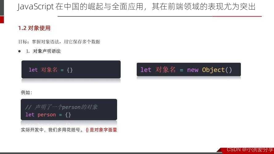 JavaScript 在中国的崛起与全面应用，其在前端领域的表现尤为突出