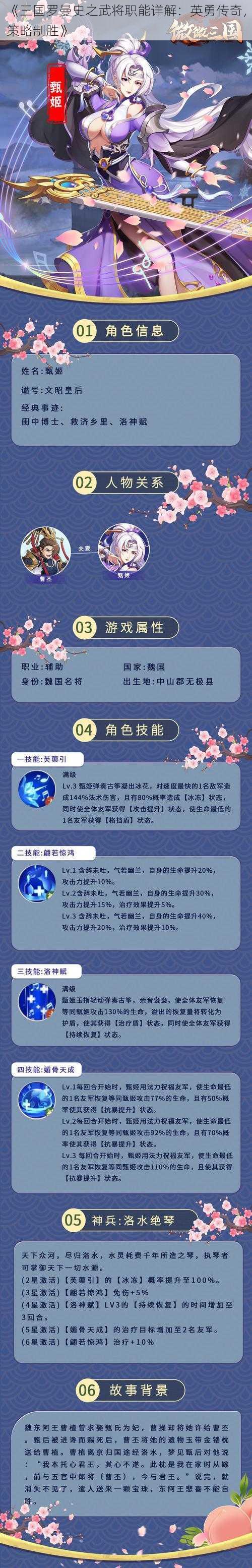 《三国罗曼史之武将职能详解：英勇传奇，策略制胜》