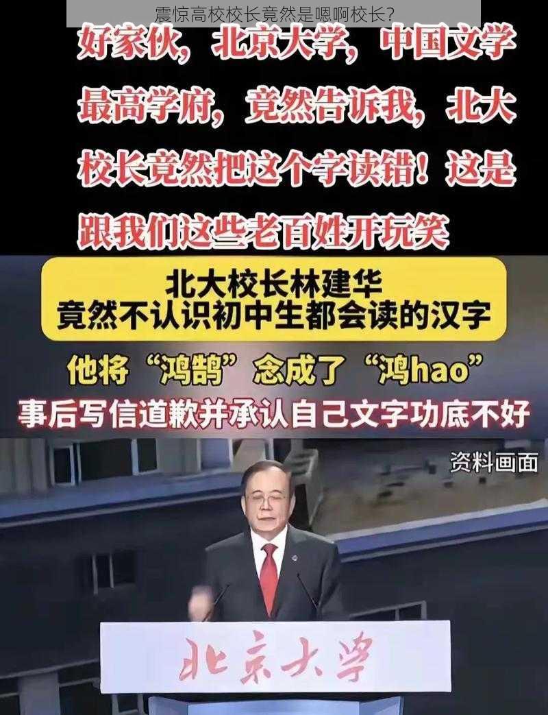 震惊高校校长竟然是嗯啊校长？