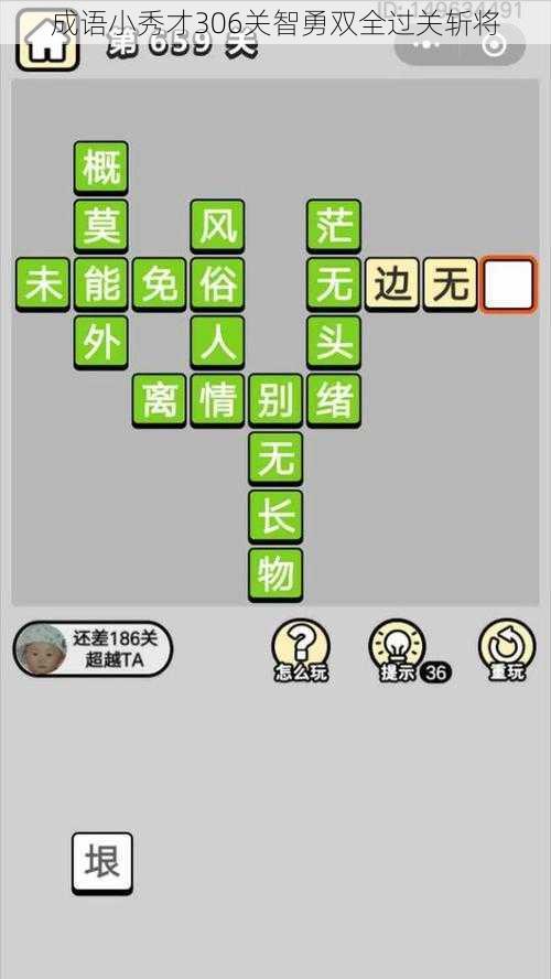 成语小秀才306关智勇双全过关斩将