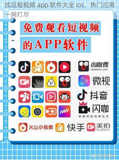 成品短视频 app 软件大全 ios，热门应用一网打尽