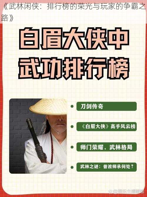 《武林闲侠：排行榜的荣光与玩家的争霸之路》