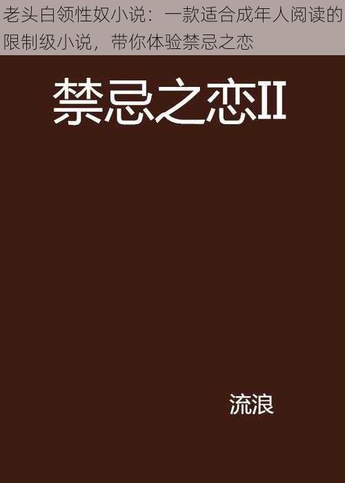 老头白领性奴小说：一款适合成年人阅读的限制级小说，带你体验禁忌之恋