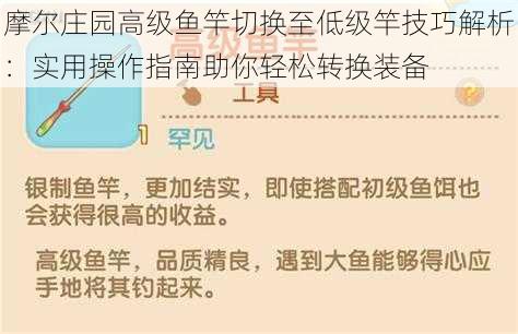 摩尔庄园高级鱼竿切换至低级竿技巧解析：实用操作指南助你轻松转换装备