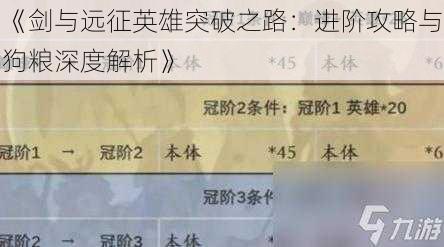 《剑与远征英雄突破之路：进阶攻略与狗粮深度解析》