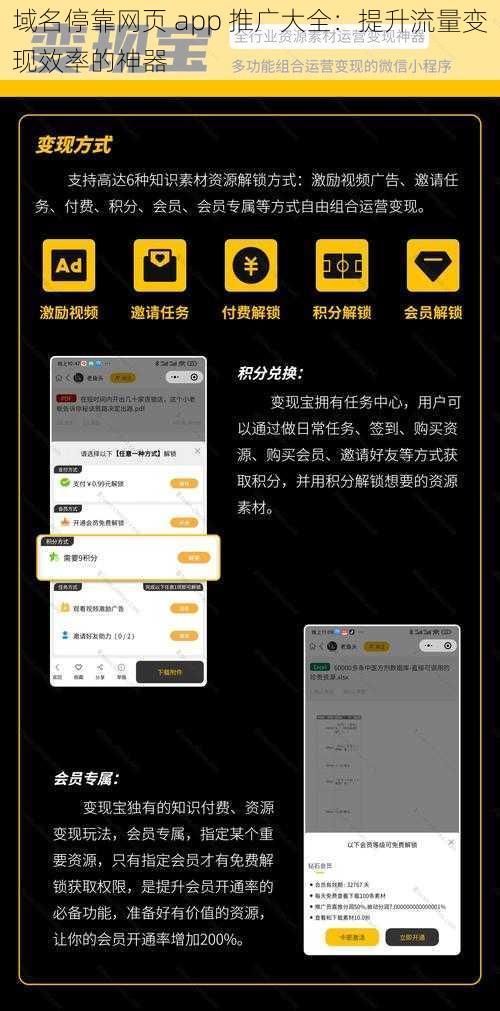 域名停靠网页 app 推广大全：提升流量变现效率的神器