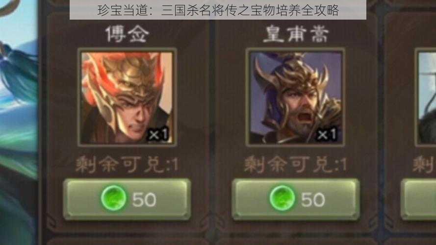 珍宝当道：三国杀名将传之宝物培养全攻略