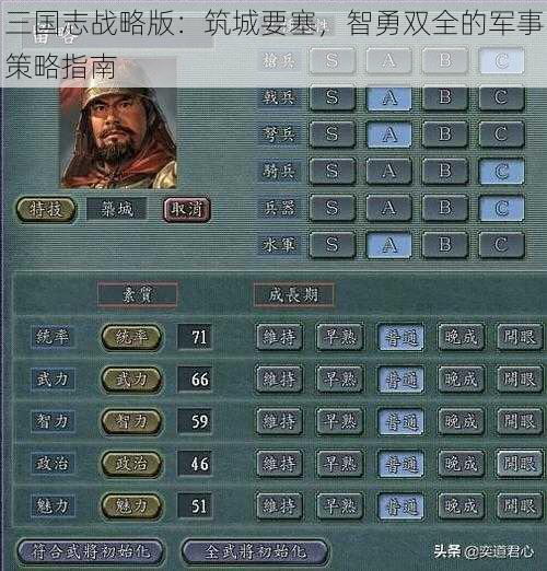 三国志战略版：筑城要塞，智勇双全的军事策略指南