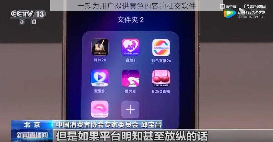 一款为用户提供黄色内容的社交软件