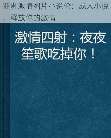 亚洲激情图片小说伦：成人小说，释放你的激情