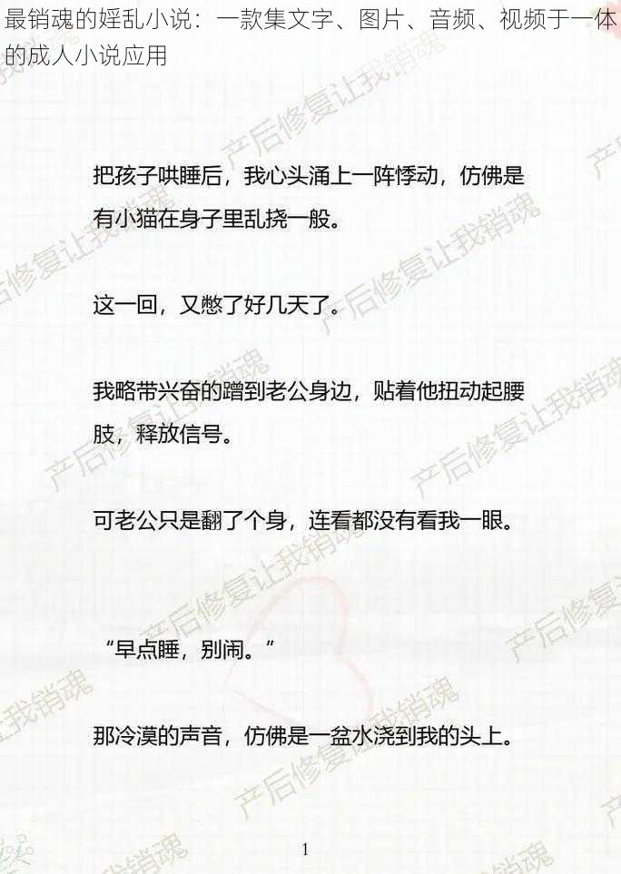 最销魂的婬乱小说：一款集文字、图片、音频、视频于一体的成人小说应用