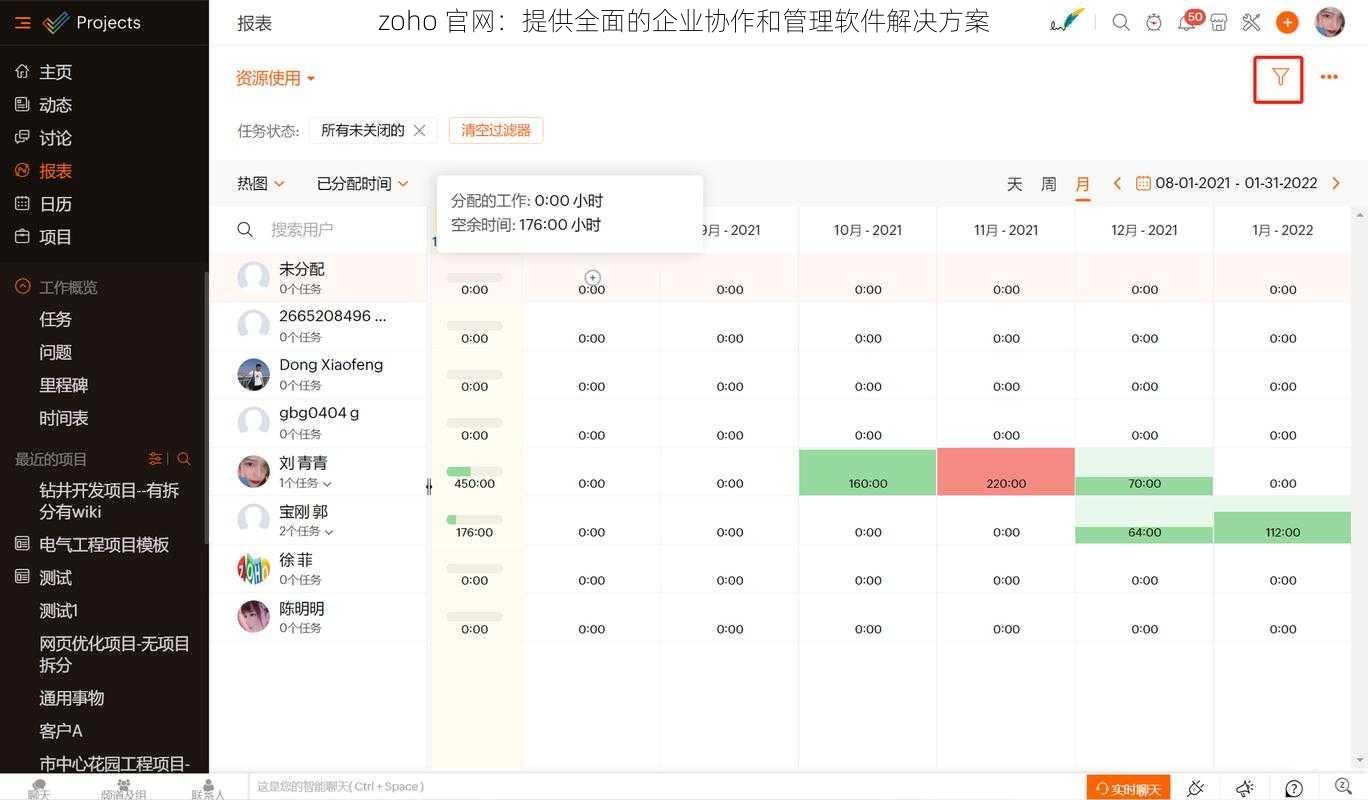 zoho 官网：提供全面的企业协作和管理软件解决方案