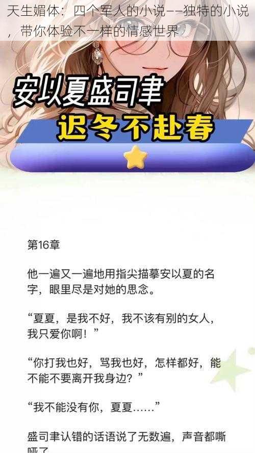 天生媚体：四个军人的小说——独特的小说，带你体验不一样的情感世界