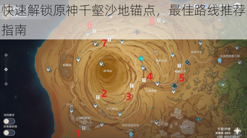 快速解锁原神千壑沙地锚点，最佳路线推荐指南