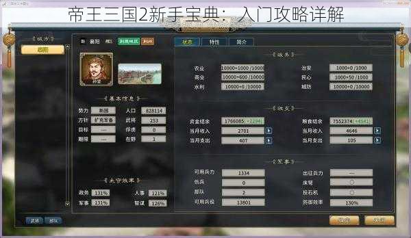 帝王三国2新手宝典：入门攻略详解