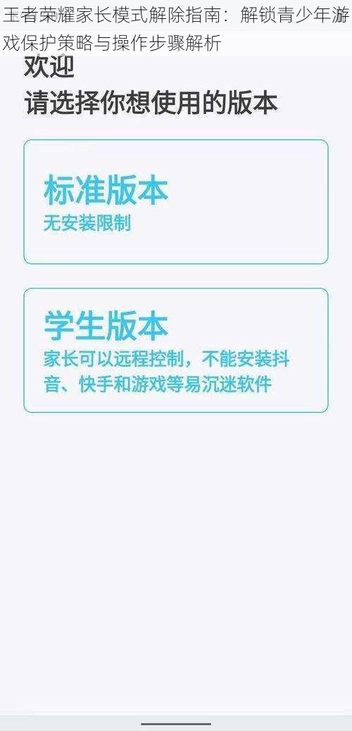 王者荣耀家长模式解除指南：解锁青少年游戏保护策略与操作步骤解析