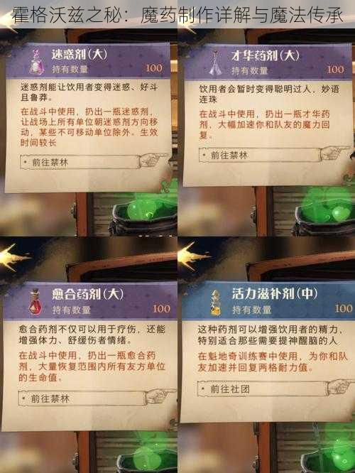 霍格沃兹之秘：魔药制作详解与魔法传承