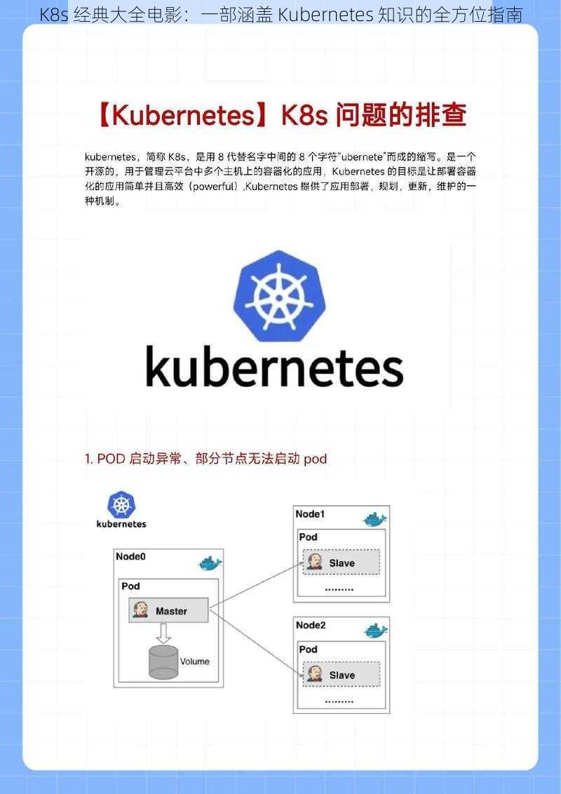 K8s 经典大全电影：一部涵盖 Kubernetes 知识的全方位指南