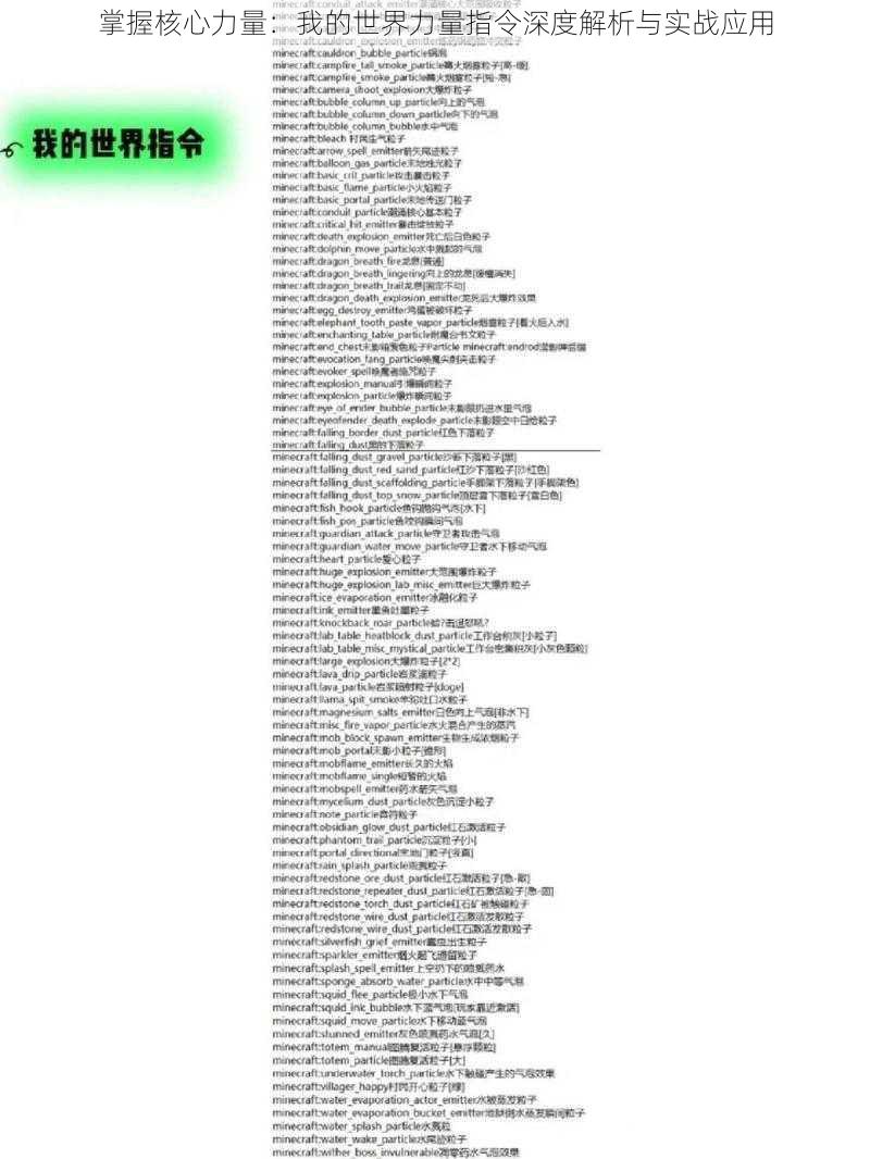 掌握核心力量：我的世界力量指令深度解析与实战应用