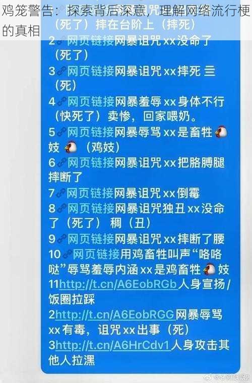 鸡笼警告：探索背后深意，理解网络流行梗的真相