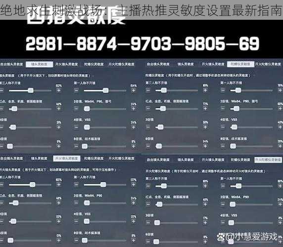 绝地求生刺激战场：主播热推灵敏度设置最新指南