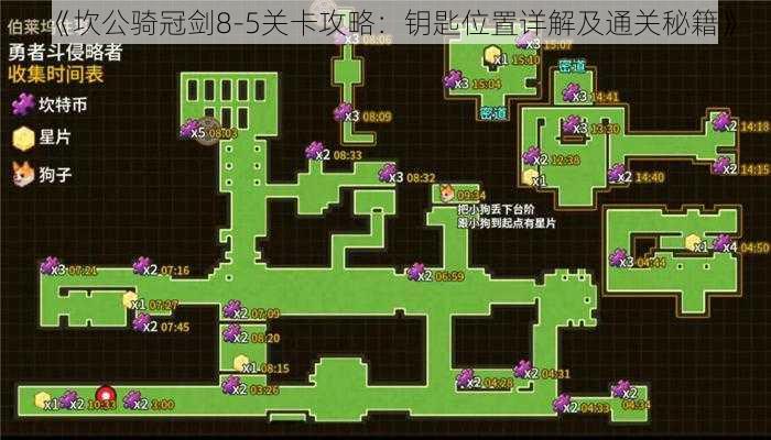 《坎公骑冠剑8-5关卡攻略：钥匙位置详解及通关秘籍》