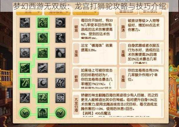 梦幻西游无双版：龙宫打狮驼攻略与技巧介绍