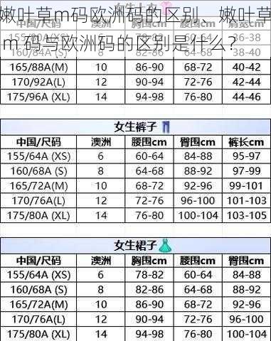 嫩叶草m码欧洲码的区别、嫩叶草 m 码与欧洲码的区别是什么？