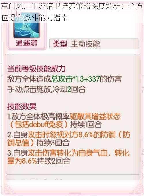 京门风月手游暗卫培养策略深度解析：全方位提升战斗能力指南